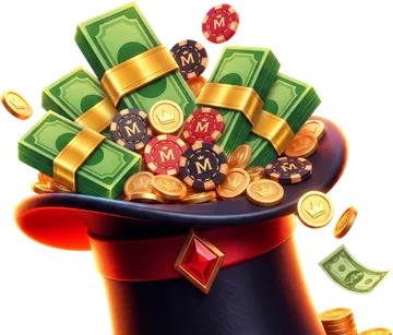 MorosWin daily cashback: top hat full of cash and chips
